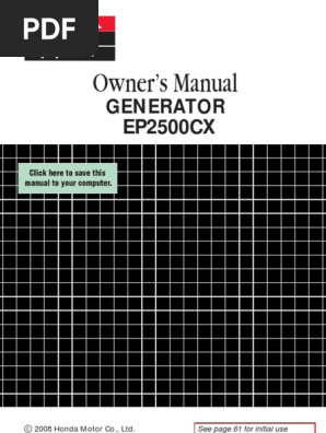 Ep2500 User Manual Pdf Pdf Gasoline Carburetor