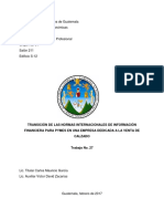 Informe de Transición de NIIF para Pymes