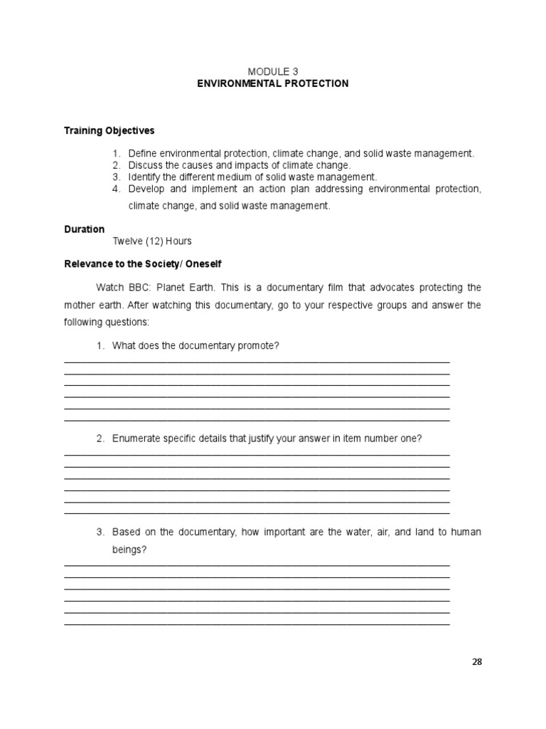NSTP Module 3: Environmental Protection | PDF | Greenhouse Effect ...