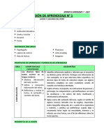 Sesión de Aprendizaje 4° - Julio