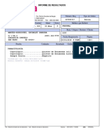 Informe de resultados parasitología