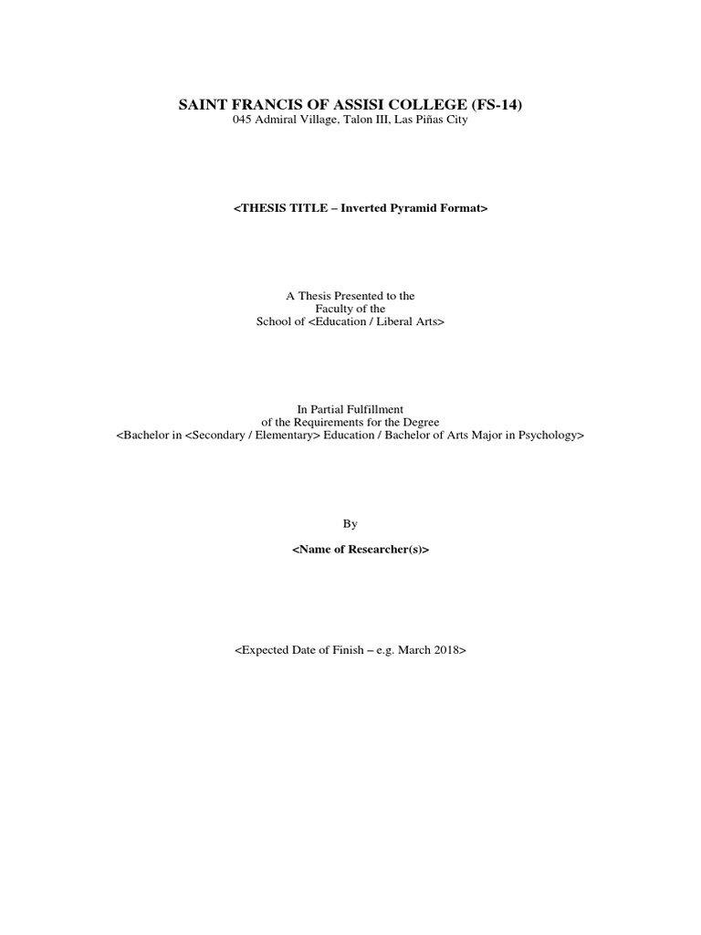 example of thesis title about education