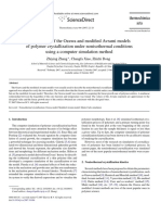 Comparison of the Ozawa and Modified Avrami Models of Polymer Crystallization Under Nonisothermal Conditions Using a Computer Simulation Method