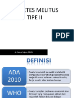 Diabetes Melitus Tipe Ii: Dr. Damar Sajiwo, MARS