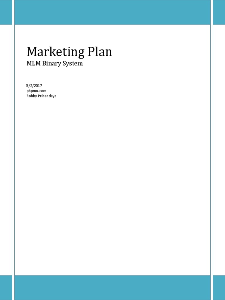 MLM Binary System Marketing Plan | PDF
