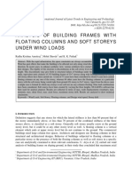 Analysis of Building Frames With Floating Columns and Soft Storeys Under Wind Loads