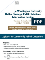 GW Online Strategic Public Relations Sept 14th Information Session