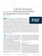 King - Restructuring The Social Sciences. Reflections From Harvard's Institute For Quantitative Social Science - 2014