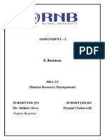 E-Business: Assignment - I