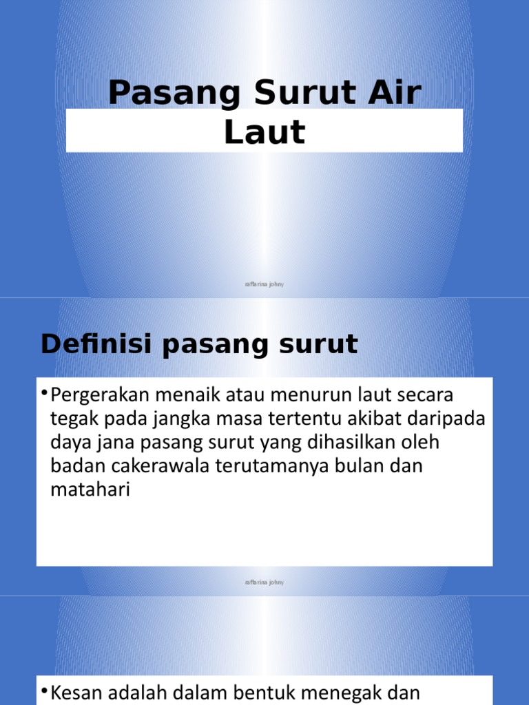 Pasang Surut Air Laut Pptx