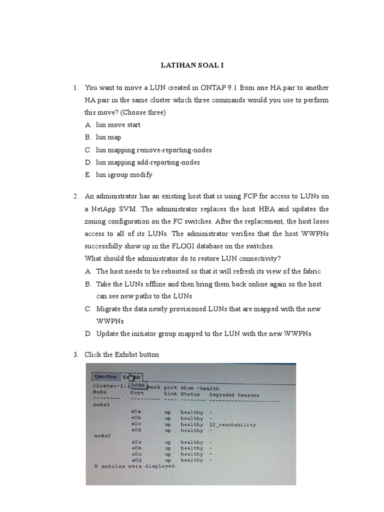 NetApp ONTAP 9.1 LUN Management Quiz | PDF | Solid State Drive | Flash ...