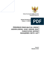 Pedoman BNSP 218 - 2013 Persyaratan Umum Asesor PDF