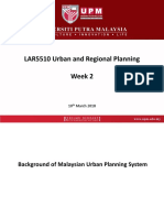 LAR5510 Urban and Regional Planning Week 2: 10 March 2018