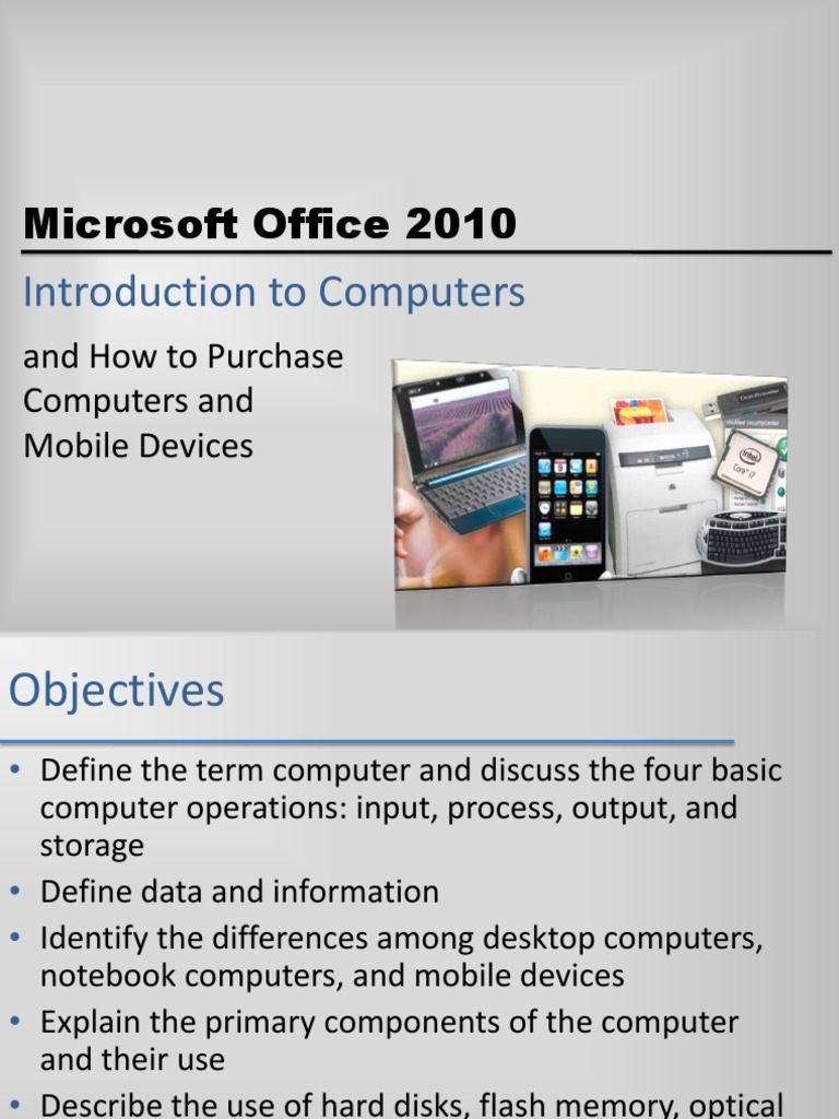 Microsoft Office 2010 Computer Basics Guide | PDF | Computer Data ...