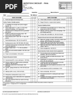 Electrical Final Checklist