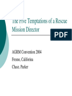 Five Temptations of a Rescue Mission Director