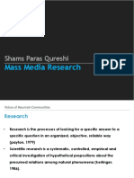 Shams Paras Qureshi: Mass Media Research