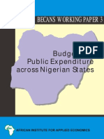 Becans Working Paper 3: Budget and Public Expenditure Across Nigerian States