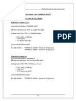 Pressure Calculation Sheet For Locking Load: 20% of 13.8 Tons