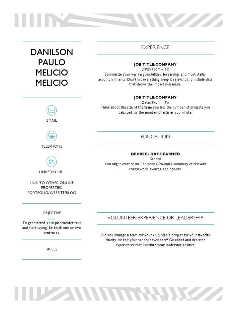 Professional Resume Template Guide | PDF