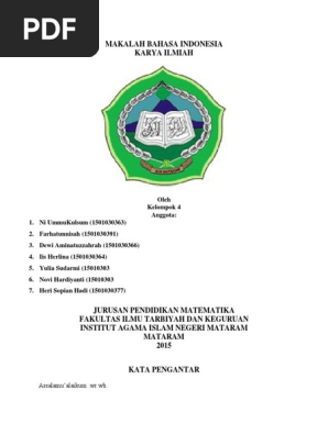 Makalah Bahasa Indonesia Karya Tulis Ilmiah