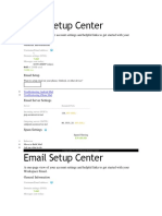 Email Setup Center