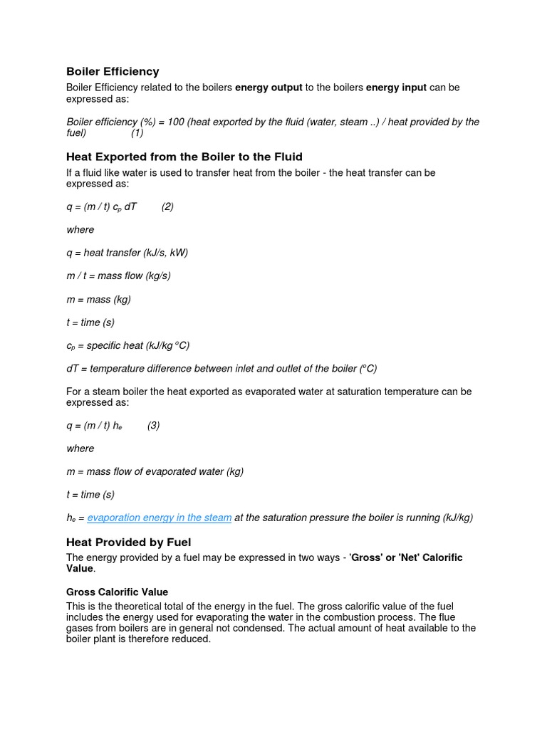 Understanding Boiler Efficiency Metrics | PDF | Teaching Methods ...