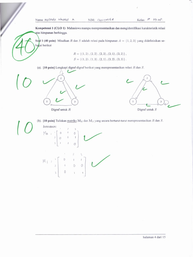 Contoh Dan Jawabannya Uts Matematika Diskrit