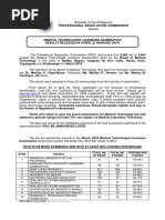 List of Schools With 80% Passing Rate and Top Ten Successful Examinees