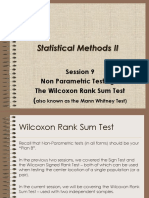 Wilcoxon Rank Sum Test