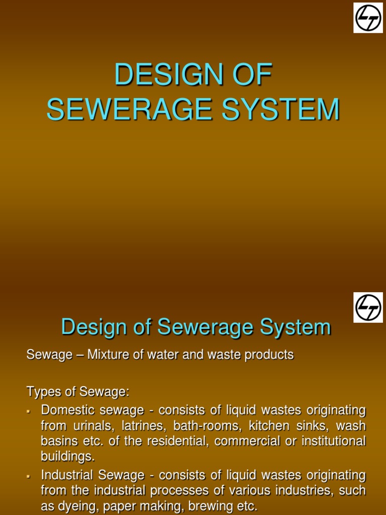 Sewerage System Design Overview | PDF | Sanitary Sewer | Sewage
