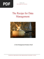 Recipe for Data Management