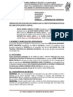 Demanda de Tenencia de Rosa Maria Zavala Ccari