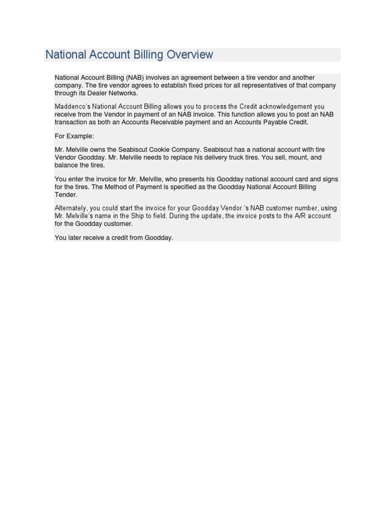 ACCOUNT BILLING BOARD intelligence overview