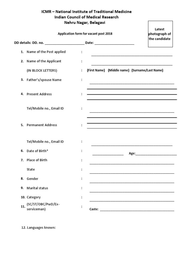 ICMR - National Institute of Traditional Medicine Indian Council of ...