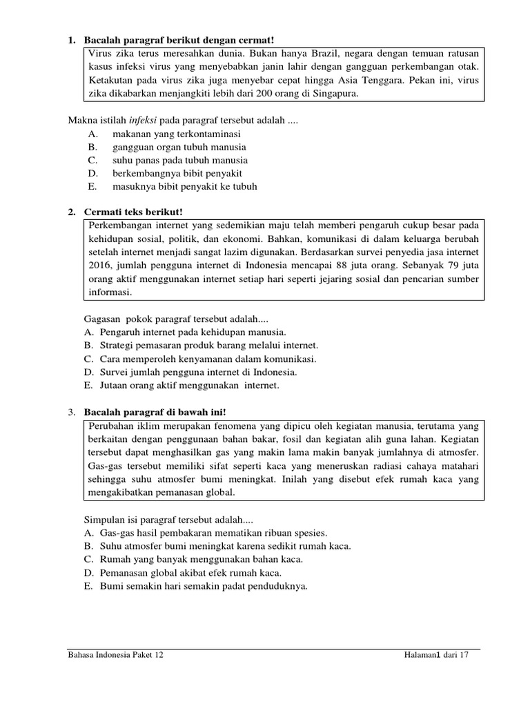 7 Format Soal Usbn 1