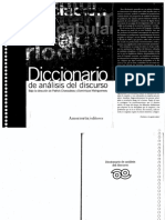 Charaudeau, Patrick y Maingueneau, Dominique - Diccionario de Análisis Del Discurso