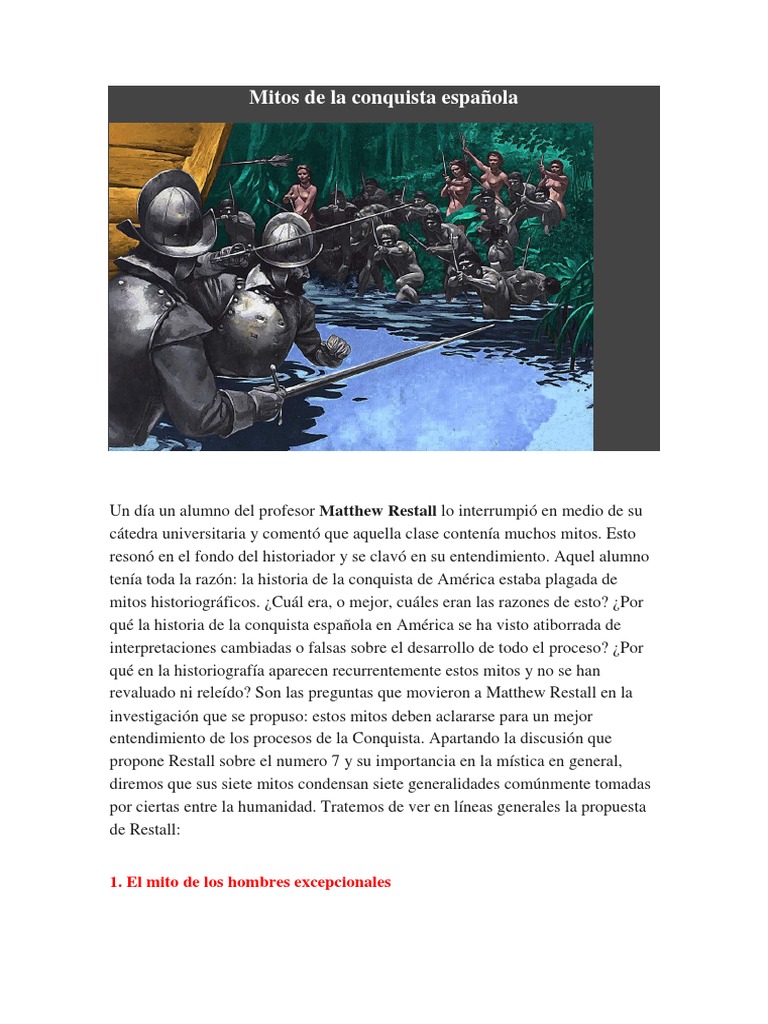 Mitos de la conquista española 1.