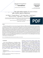 Rheological Properties and Surface Tension of Acacia Tortuosa Gum Exudate Aqueous Dispersions