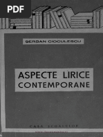 Aspecte Lirice Contemporane - Șerban Cioculescu PDF | PDF