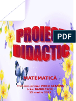  Proiect Didactic