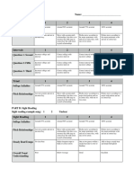 Miller Sight Singing Test 2 Rubric