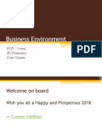 Business Environment: PGP - I Year III Trimester Core Course