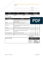 Fiction Retelling Rubric