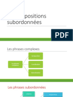 Les Propositions Subordonnées Exercices