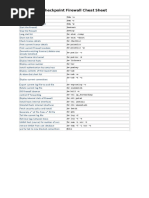 Checkpoint Firewall Cheat Sheet