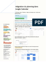 Integration Planning Google Calendar