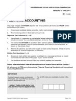 Financial Accounting June 2013 Exam Paper ICAEW