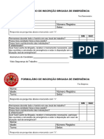 Formulario de Inscrição Brigada