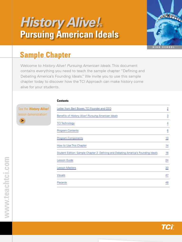 History Alive! Pursuing American Ideals Sample Chapter Natural And